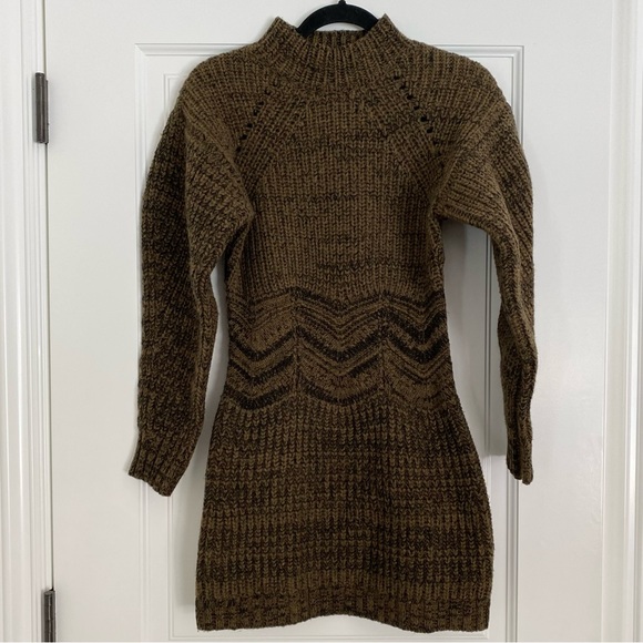 NICHOLAS Ilya Sweater Dress, Green-Brown Multi (S) - Picture 3 of 6
